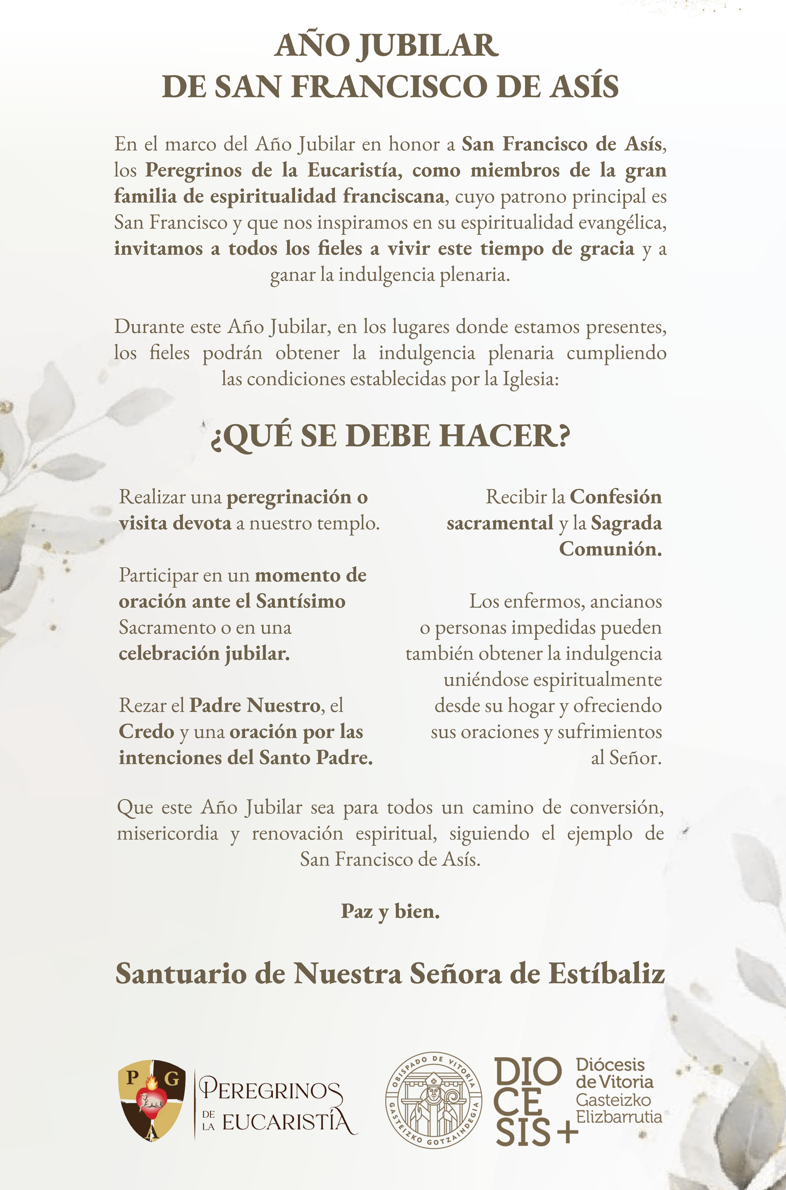 AÑO JUBILAR SAN FRANCISCO